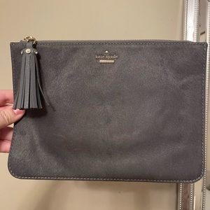 Kate Spade Clutch Cow Hide Gray
